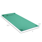 Miscellaneous-12.5' x 5' Lily Pad Floating Mat with Drink Holders for Pool and Lake, 3-Layer Portable Water Mat Float Dock, Green - Outdoor Style Company