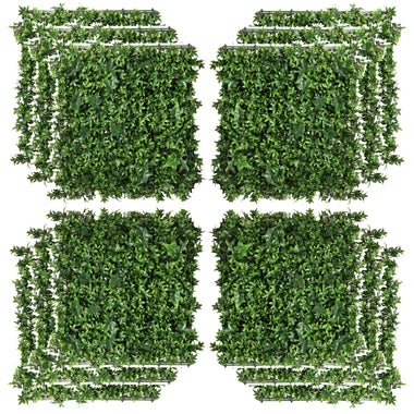 Outdoor and Garden-12PCS Artificial Boxwood Wall Panels 20" x 20" Sweet Potato Leaf Privacy Fence Screen Faux Hedge Greenery Backdrop for Home Garden Backyard - Outdoor Style Company