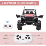 Toys and Games-12V 2-Seater Kids Electric Ride-On Car Off-Road UTV Truck Toy with Parental Remote Control & 2 Motors Camo Red - Outdoor Style Company
