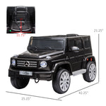 Toys and Games-12V Kids Remote Control Ride On Car, Mercedes Benz G500 Toy Car with Music Suspension Wheels for 3-8 Years Old, Black - Outdoor Style Company