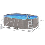 Miscellaneous-14' x 10' x 3' Rectangle Above Ground Swimming Pool - Outdoor Style Company