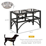 Pet Supplies-17" Double Stainless Steel Heavy Duty Elevated Dog Bowl Dog Feeding Station - Outdoor Style Company