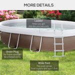 Miscellaneous-18' x 10' x 3.5' Above Ground Swimming Pool, Rectangular Steel Frame Pool with Filter - Outdoor Style Company