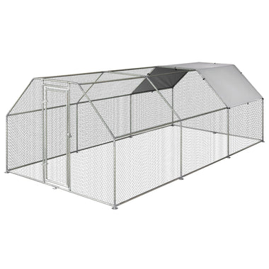 Outdoor and Garden-18.5' Metal Chicken Coop Run with Roof, Walk-In Chicken Coop Fence, Chicken House Chicken Cage Outdoor Chicken Pen Hen House - Outdoor Style Company
