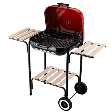 Outdoor and Garden-19" Portable Charcoal Barbecue Grill with Wheels - Outdoor Style Company