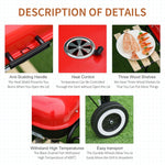 Outdoor and Garden-19" Portable Charcoal Barbecue Grill with Wheels - Outdoor Style Company