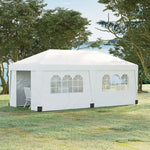 Miscellaneous-19' x 10' Pop Up Canopy with Sidewalls, Height Adjustable Large Party Tent - Outdoor Style Company