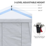 Miscellaneous-19' x 10' Pop Up Canopy with Sidewalls, Height Adjustable Large Party Tent - Outdoor Style Company