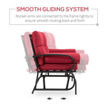 Outdoor and Garden-2-Person Outdoor Glider Chair, Patio Double Rocking Loveseat with Steel Frame - Outdoor Style Company