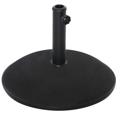 Outdoor and Garden-20" 55 lb Outdoor Patio Round Cement Umbrella Stand Base for the Deck or Porch with Variable Umbrella Hole - Outdoor Style Company