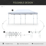 Outdoor and Garden-20' x 10' Garden Foldable Pop Up Canopy Tent Gazebo Aluminum Frame with Adjustable Legs & Roller Bag - Outdoor Style Company