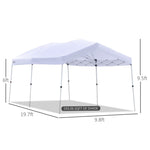 Outdoor and Garden-20' x 10' Garden Foldable Pop Up Canopy Tent Gazebo with Adjustable Legs Roller Bag Outdoor Party - Outdoor Style Company