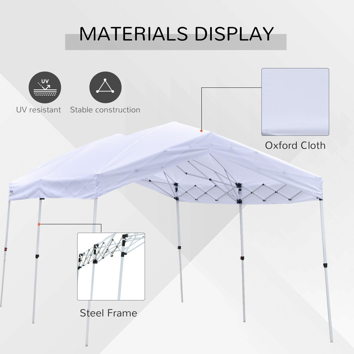 Outdoor and Garden-20' x 10' Garden Foldable Pop Up Canopy Tent Gazebo with Adjustable Legs Roller Bag Outdoor Party - Outdoor Style Company