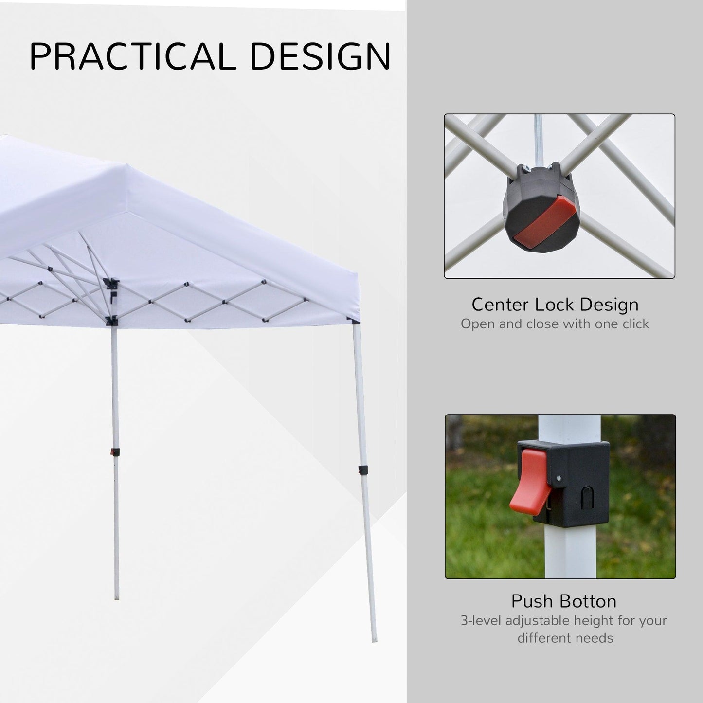 Outdoor and Garden-20' x 10' Garden Foldable Pop Up Canopy Tent Gazebo with Adjustable Legs Roller Bag Outdoor Party - Outdoor Style Company