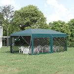 Outdoor and Garden-20' x 10' Outdoor Party Tent Wedding Canopy with Removable Mesh Sidewalls, Zipper Doors, Steel Frame, Green - Outdoor Style Company