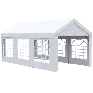 Outdoor and Garden-20' x 10' Party Tent & Carport, Large Outdoor Canopy Tent Portable Garage with Removable Sidewalls and Windows - Outdoor Style Company