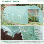 Outdoor and Garden-20’ x 10’ x 7’ Freestanding High Tunnel Walk-In Garden Greenhouse Kit - Green - Outdoor Style Company