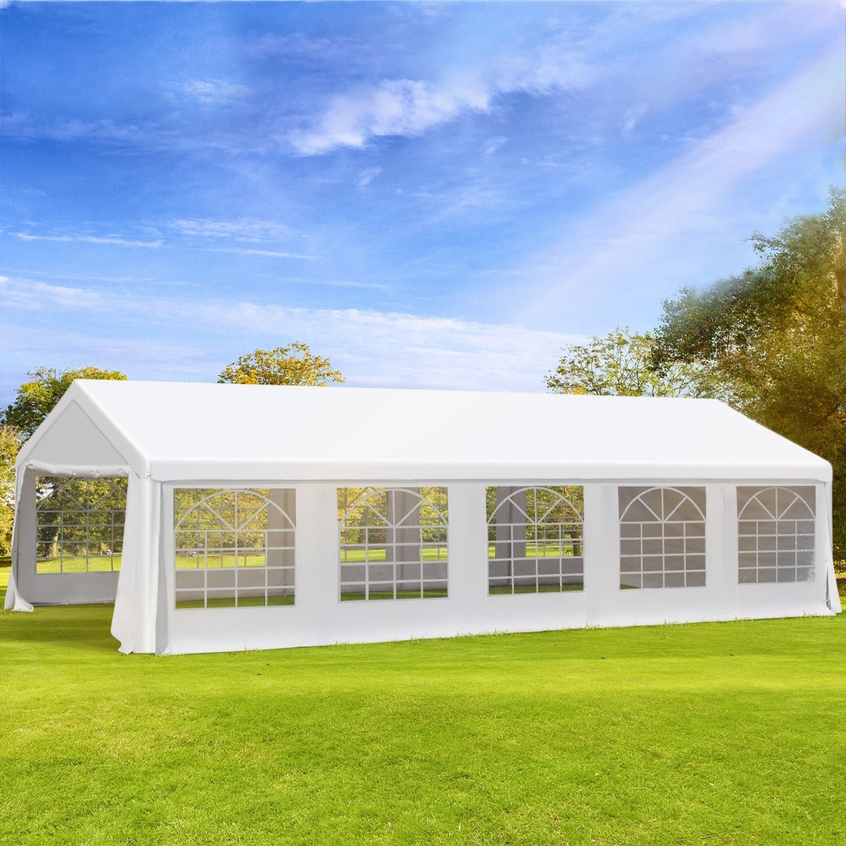 Outdoor and Garden-20' x 32' Outdoor Party Tent, Gazebo Canopy Party Wedding Tent with Removable Sidewalls & Zippered Doors, for Weddings or Event, White - Outdoor Style Company