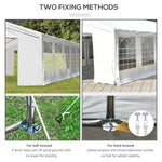 Outdoor and Garden-20' x 40' Large Outdoor Carport Canopy Party Tent with Removable Protective Sidewalls & Versatile Uses, White - Outdoor Style Company