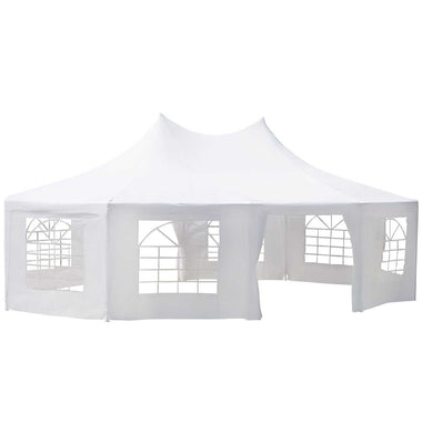 Outdoor and Garden-29’ x 20’ Outdoor GazeboTent, Large 10-Wall with Open Floor Design & Weather Protection for Event Wedding, White - Outdoor Style Company