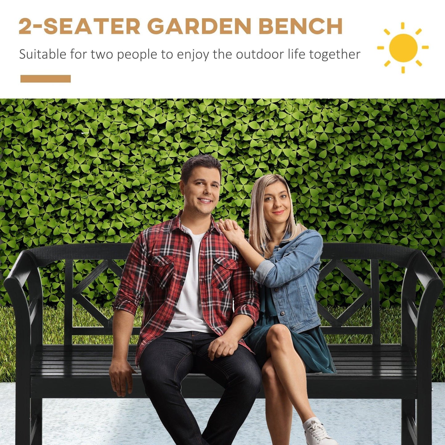 Outdoor and Garden-3-Seat Wooden Garden Bench Chair, Outdoor Patio Bench - Outdoor Style Company