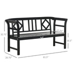 Outdoor and Garden-3-Seat Wooden Garden Bench Chair, Outdoor Patio Bench - Outdoor Style Company