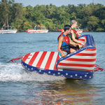 Miscellaneous-3 Towable Tube for Boating, Family Size Inflatable Deck Seat w/ Tow Points for Multiple Riding Positions Water Sports - Outdoor Style Company
