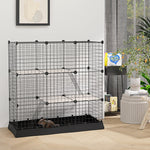 Pet Supplies-31 Panels Pet Playpen with Water-resistant Cloth, Small Animal Playpen, Portable Metal Wire Yard for Ferrets, Chinchillas - Outdoor Style Company