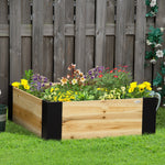 Outdoor and Garden-31.5" x 31.5" Raised Garden Bed with Metal Corner Bracket, Planter Box for Growing Vegetables, Flowers, Fruits, Herbs, and Succulents - Outdoor Style Company