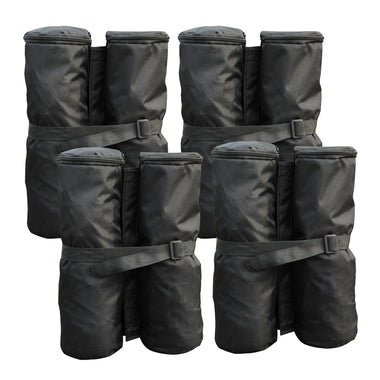 Outdoor and Garden-33lbs Canopy Weights Bags for Stability, Sandbag Anchor for Gazebo Pop Up Tent, Set of 4 - Black - Outdoor Style Company