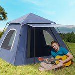 Miscellaneous-3/4 Person Automatic Camping Tent, Pop Up Tent, Portable Backpacking Shelter with Mesh Windows - Outdoor Style Company
