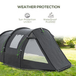 Miscellaneous-3/4 Person Pop-up Camping Tent with 2 Rooms, Family Tents for Camping with 2 Mesh Windows, Waterproof - Outdoor Style Company