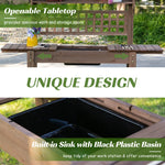 Outdoor and Garden-39'' Wooden Garden Potting Bench Work Table with Hidden Storage - Outdoor Style Company