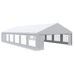 Outdoor and Garden-39 x 23ft Party Tent & Carport, Large Outdoor Canopy Tent with Removable Sidewalls and Windows, White Tents for Parties, Wedding and Events - Outdoor Style Company