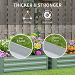 Outdoor and Garden-39" x 39" x 12" Set of 2 Raised Garden Bed, Elevated Planter Box with Galvanized Steel Frame for Growing Flowers, Herbs, Succulents, Green - Outdoor Style Company
