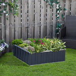 Outdoor and Garden-3x3ft Metal Raised Garden Bed, Steel Planter Box, No Bottom w/ A Pairs of Glove for Backyard, Patio to Grow Vegetables, and Flowers, Grey - Outdoor Style Company