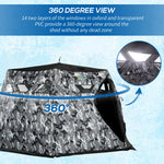 Miscellaneous-4 Person Insulated Ice Fishing Shelter, Pop-Up Portable Ice Fishing Tent with Carry Bag, Two Doors and Anchors for -22℉, Camouflage - Outdoor Style Company