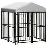 Outdoor and Garden-4' x 4' Dog Playpen, Outdoor Puppy Exercise Pen with Water-resistant UV Protection Canopy, Dog Run Enclosure for Small & Medium Dogs - Outdoor Style Company