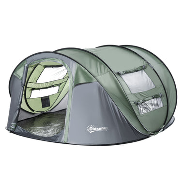 Miscellaneous-4/5 Person Pop-up Camping Tent, Family Tents for Camping with 2 Mesh Windows & Carry Bag - Outdoor Style Company