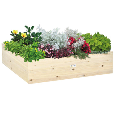 Outdoor and Garden-46'' x 46'' Wooden Raised Garden Bed, Elevated Planter Box for Backyard, Patio to Grow Vegetables, Herbs, and Flowers - Outdoor Style Company