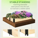 Outdoor and Garden-47'' x 31'' Raised Garden Bed Foldable Elevated Planter Box for Backyard - Outdoor Style Company