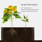 Outdoor and Garden-48" x 24" x 8" Raise Garden Bed Kit, Planter Box Above Ground for Flowers/Herb/Vegetables Outdoor Garden Backyard with Easy Assembly, Brown - Outdoor Style Company