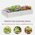 Outdoor and Garden-48" x 24" x 8" Raise Garden Bed Kit, Planter Box Above Ground for Flowers/Herb/Vegetables Outdoor Garden Backyard with Easy Assembly, White - Outdoor Style Company