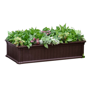 Outdoor and Garden-48.5" Raised Garden Bed Planter Box for Flowers Herbs Veggies & Fruits for Garden Backyard Patio Brown - Outdoor Style Company