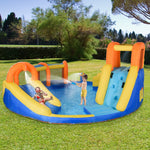 Miscellaneous-5-in-1 Inflatable Water Slide Kids Jumping Castle Includes Slide Basket Pool Water Gun Climbing Wall with Repair Patches and 750W Air Blower - Outdoor Style Company
