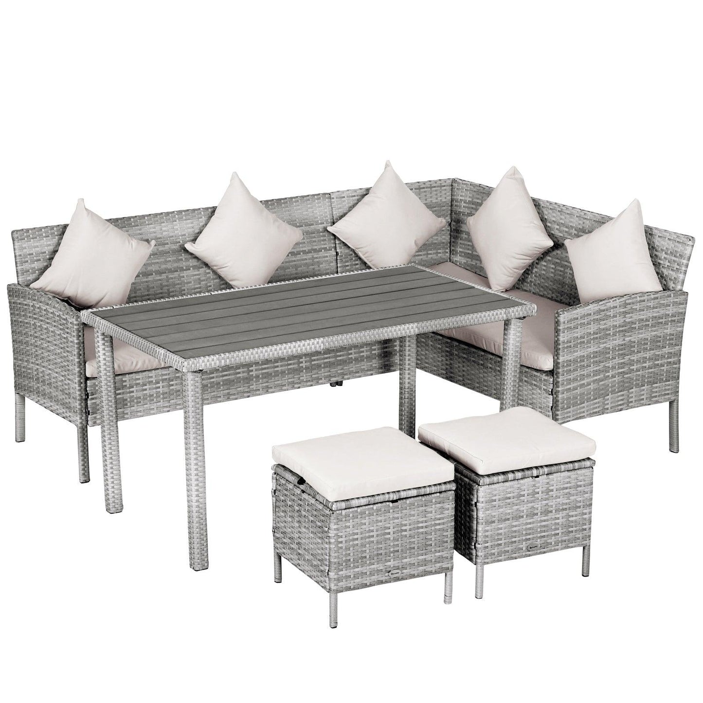 Outdoor and Garden-5-Piece Modern Outdoor Wicker Patio Furniture Sets with PE Rattan Resistant to Weather & Quality Build - Outdoor Style Company