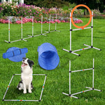 Toys and Games-5 Piece Outdoor Game Dog Agility Training Equipment Set Agility Starter Kit - Outdoor Style Company
