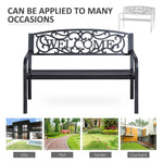 Outdoor and Garden-50" 2-Person Garden Bench Loveseat with Cast Iron - Outdoor Style Company