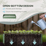 Outdoor and Garden-5.9' x 3' x 1' Raised Garden Bed with Support Rod, Steel Frame Elevated Planter Box, Green - Outdoor Style Company