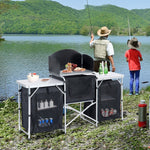 Outdoor and Garden-6’ Deluxe Portable Fold-Up Camp Kitchen with Windscreen - Outdoor Style Company